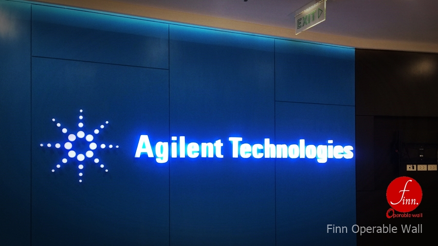 Agilent Technologies@กรุงเทพมหานคร ผลงานผนังบานเลื่อนกระจกกันเสียงเคลื่อนที่ ห้องประชุม และอบรม