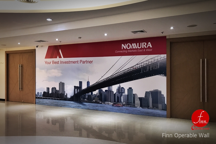 Nomura@กรุงเทพมหานคร ผลงานผนังบานเลื่อนกันเสียงเคลื่อนที่ ห้องประชุม และอบรม